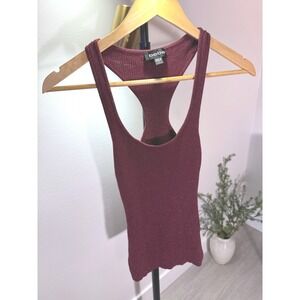 Bebe racerback y2k spring break top sweater tank LG jeans summer top red EUC